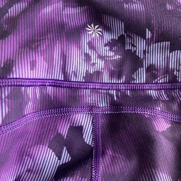 Athleta Women's Purple Pattern Leggings - Picture 7 of 9